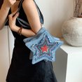 thumbnail image 2 of Bolso Hombro Mochila Denim Forma Y2k para Compras, 2 of 9