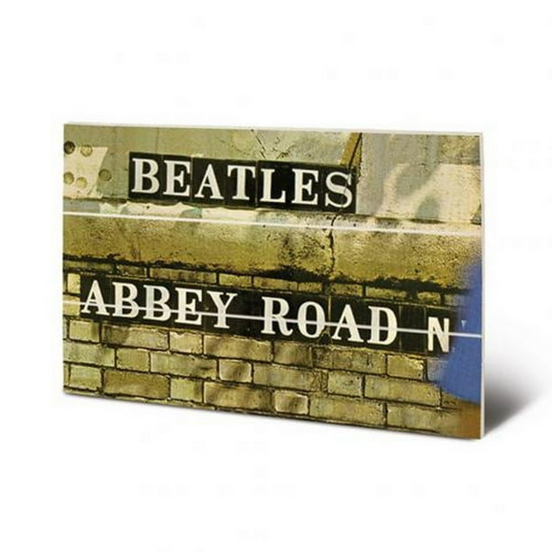 The Beatles - Arte de Pared Diseño Abbey Road (Dorado, Negro)