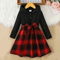 thumbnail image 2 of Mikilon Girls Cable Knit Mock Neck Sweater Dress Fall Winter Long Sleeve Dresses 5-14 Years, 2 of 9