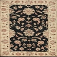 thumbnail image 1 of Ahgly Company Machine Washable Indoor Square Traditional Dark Brown Area Rugs, 4' Square, 1 of 7