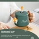 thumbnail image 4 of ColoMX Taza de bebida resistente al calor 1pc Taza preciosa taza con tapa y cuchara (verde), 4 of 7