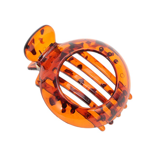 Ofertas Únicas 1 Pc Elegante Clip de Pelo Redondo Hueco Clip de Peinado Marrón Oscuro
