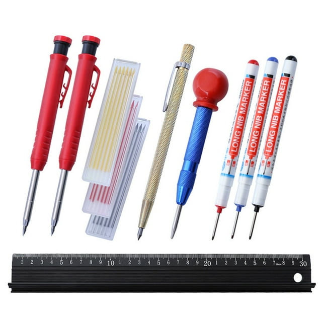 ziyahi 12 Pieces Carpenter Mark Pencil Refill Designing Mechanical Pencils Refill Type 2