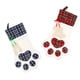 thumbnail image 2 of Juego de 2 artículos de decoración navideña MACHAO Calcetines navideños a cuadros con patas de perro, 2 of 5