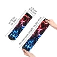thumbnail image 2 of Uemuo Red And Blue Lightning Printed Crew Socks, Moisture-Wicking Socks, Athletic Socks for Men Breathable Cushion Socks Casual Sport Socks for Running Traveling, 2 of 6