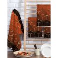 thumbnail image 2 of Orange Geometric Kitchen Dish Towels for Drying Dishes Set of 3, Ombre Modern Abstract Art Waffle Weave Microfiber Hand Tea Bathroom Towels Quick Dry & Absorbent Towel 15.7x23.6, 2 of 7