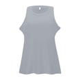 thumbnail image 5 of ZJXFGS Women Tank Tops Summer Sleeveless Basic Cami Top Shirt Slim Knit Ribbed Racerback Blouses Gray S, 5 of 5