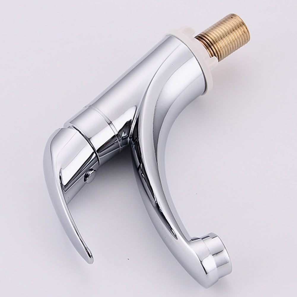chengsi Sink Tap Faucet Bathroom Counter Bathroom Faucet Chrome Mixer Tap Single Cold Sink Faucet Universal Water Sink