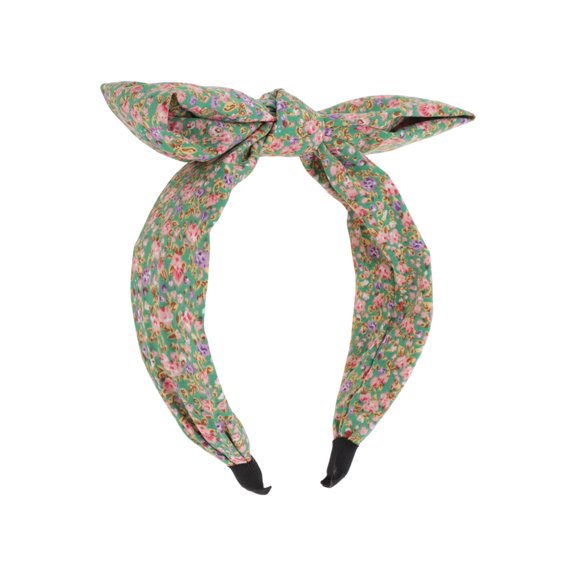 Unique Bargains 1 Pc Retro Bow Headbands for Women Green