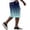 #01Cyan, variant on Men Ombre Gradient Solid Color Corduroy Cargo Shorts Drawstring Elastic Waist Multi Pockets Knee Length Five Inch Casual Shorts For Summer Beach Vacation Outdoor Travel