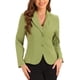 thumbnail image 1 of BLAZER DE TRABAJO CHIC PARA MUJERES INSPIRADOR CON SOLAPA Y MANGAS LARGAS, TRAJE BLAZER EN VERDE MATCHA TALLA M, 1 of 6