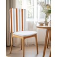 thumbnail image 2 of nqOlkjepod Burnt Orange Gray Striped Chair Covers Set of 6, Decorative Chair Back Cover, Farmhouse Stripe Art Dining Room Chair Slipcovers Removable Chair Protectors Covers for Party Banquet, 2 of 7