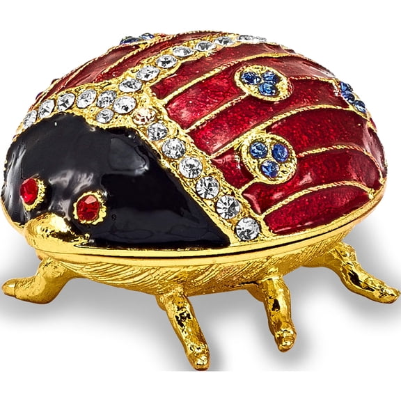 Fashion Bejeweled Luxy Ladybug Trinket Box (2.25 X 2.25) Made In China bj2013