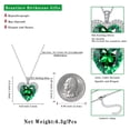 thumbnail image 5 of Beautlace 925 Sterling Silver Love Heart Necklace May Birthstone Pendant, Jewelry Gifts for Women Mom, 5 of 12