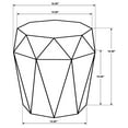 thumbnail image 5 of Jacinto Octagonal Solid Mango Wood Side Table Grey, 5 of 5