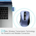 thumbnail image 3 of memzuoix 2.4G Wireless Mouse, 1400 DPI Mobile Optical Cordless Mouse with USB Receiver, Portable Computer Mice Wireless Mouse for Laptop, PC, Desktop, MacBook, 5 Buttons, Navy Blue, 3 of 8