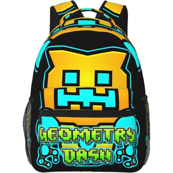 Geometry Dash Kawaii Cute Backpack For Laptop Bags Bookbag Big Casual Daypack For Men Women Travel Sports Work