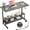 Grey Oak, variant on Rolling Standing Desk with Power Outlets, 32" Manual Height Adjustable Mobile Desk with Wheels, Small Portable Sit Stand Laptop Couch Table for Bed & Sofa Office, Black