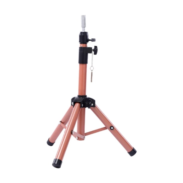 Trípode para pelucas, trípode resistente para cabeza de maniquí, soporte para cabeza de maniquí ajustable, profesional para salones de extensiones de rosa
