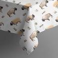 thumbnail image 5 of White Buffalo Pattern Square Tablecloth,Waterproof Square Table Cover,Wipeable Spillproof Washable Table Cover for Home Kitchen Party Decor 42"X42"(107x107cm), 5 of 6