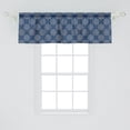 thumbnail image 2 of Ambesonne Antique Oriental Window Valance, Blue Cultural Art, 54" X 18", Night Blue White, 2 of 3