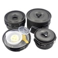thumbnail image 4 of HINTRMENT 1 Set Camping Cooking Pan Aluminum Alloy Black for Outdoor Cooking Needs, 4 of 8
