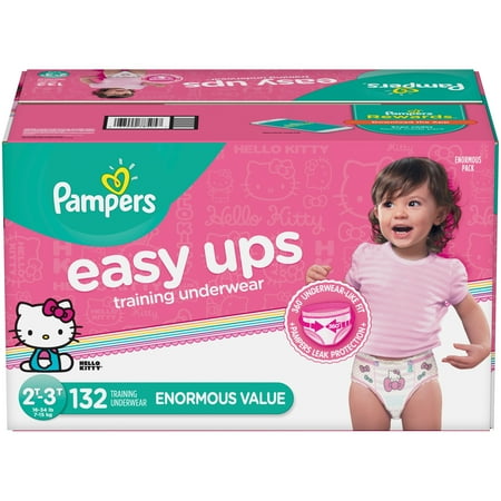 Easy Ups Girls' Disposable Training Underwear - 2T-3T - 132ct