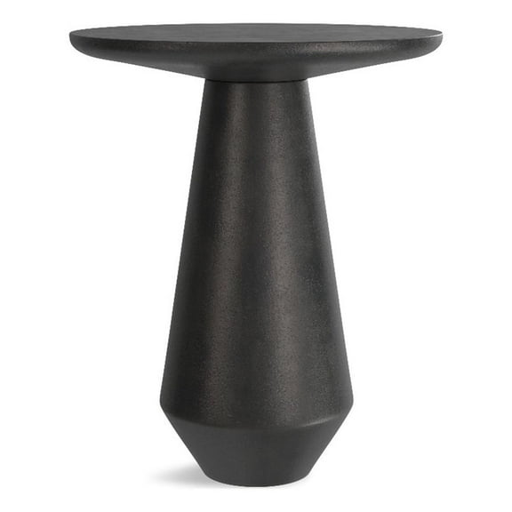 Pemberly Row 16 inch Wide Metal Side Table in Graphite & Fully Assembled