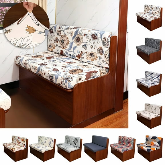 AUQ RV Dinette Cushion Covers,Stretchable Camper Cushion Cover,RV Cushion Slipcover,RV Couch Cover Replacement for RV Camper Car Bench,Backrest Covers and Bench Covers