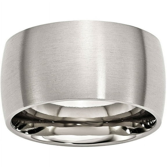 Stainless Steel 12mm Brushed Band, Available in Multiple Sizes