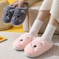 thumbnail image 3 of Tnobhg 1 Pair Winter Slippers Comfortable Cartoon Cat Pattern Slippers Warm Soft Women Plush Slippers for Home, 3 of 7