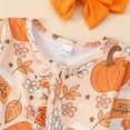 thumbnail image 5 of DHFJKG Toddlers Boys Bodysuit Halloween Cute Pumpkin Printed Long Sleeve Zipper Onesie Baby Onesies Boy 3-6 Months, 5 of 7
