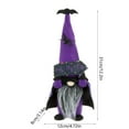 thumbnail image 3 of Halloween Gnome Decoration with Witch Hat, Fabric Doll Fairy Halloween Tabletop Ornament for Home Office Party Holiday Gift, 3 of 6