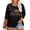 Black-A-30313aa, variant on Trgacdwlo XL-5XL Plus Size Women's 250th Anniversary Stars Stripes 3/4 Sleeve 4th of July Shirt Summer Freedom Womens T Shirts