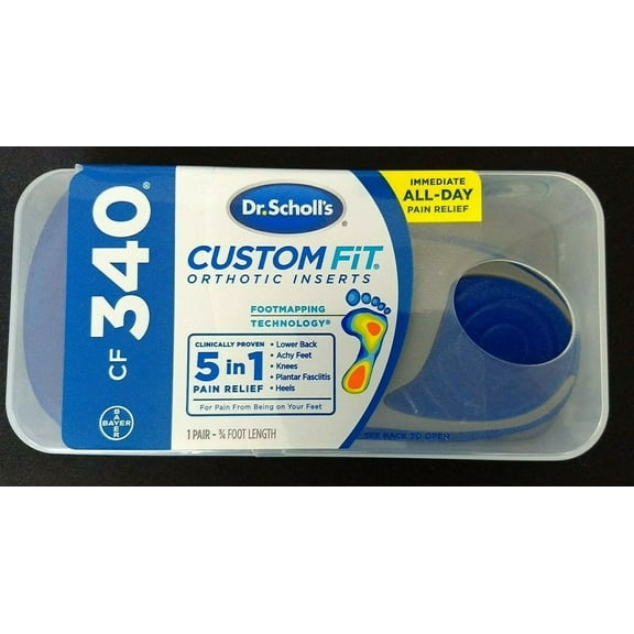 Dr. Scholls CF 340 Custom Fit Orthotic Shoe Inserts - Foot Knee Lower Back Pain