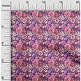 thumbnail image 2 of oneOone Viscose Jersey Dark Purple Fabric Florals Sewing Fabric By The Yard Printed Diy Clothing Sewing Supplies 60 Inch Wide, 2 of 4
