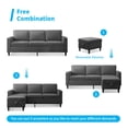 thumbnail image 2 of Mjkone L-Shaped Sectional Couch with Storage Ottoman, Couches for Living Room, Living Room Furniture Suitable for Small Space-Apartment/Upstairs Loft/Living Room (Dark Gray), 2 of 8