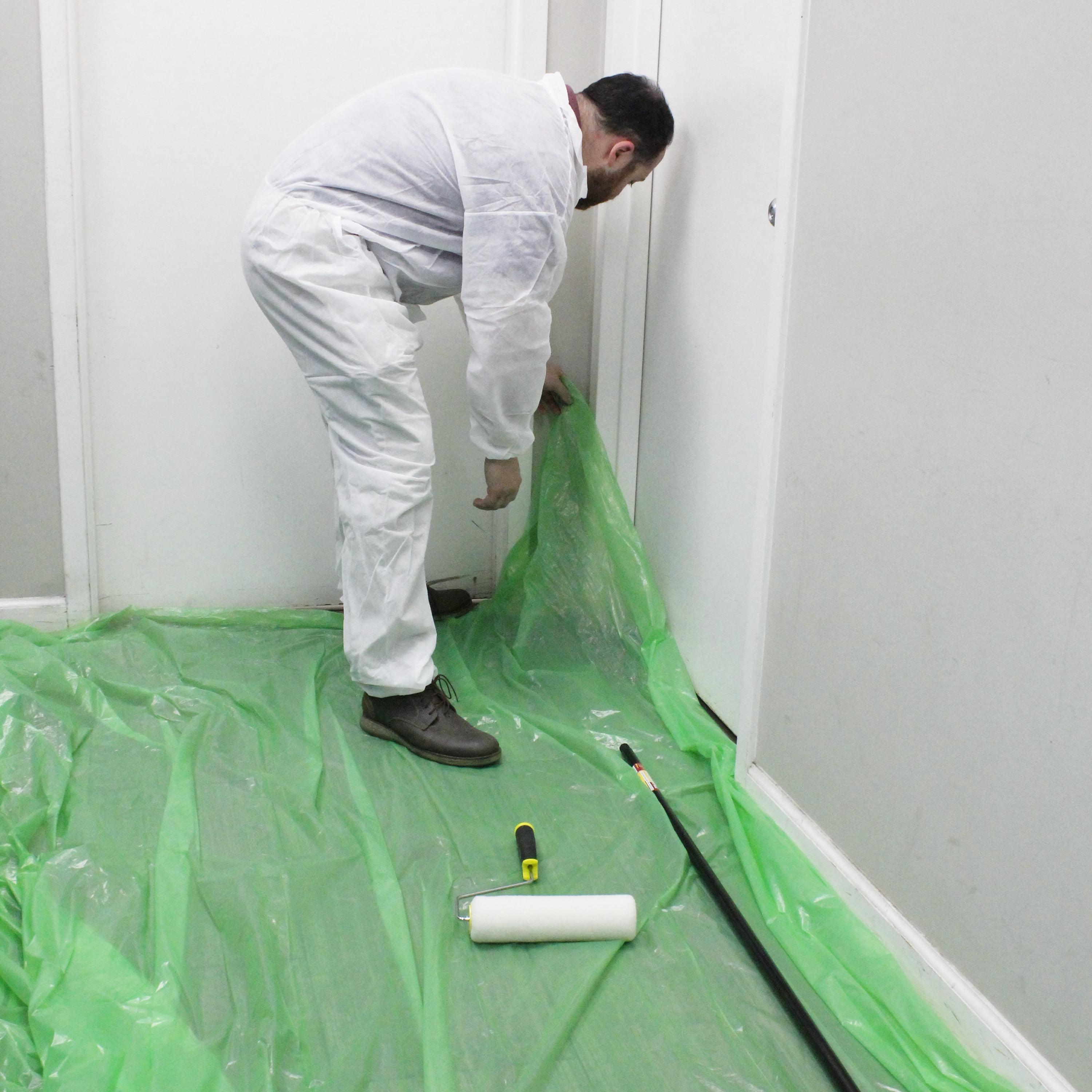 Premier Paint Roller 9'X12' Earth Friendly Green Plastic Drop Cloth