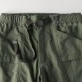 thumbnail image 5 of Tsesme Men's Shorts Button Elastic Waist Loose Casual Shorts with Zipper Pocket Summer Lightweight Outdoor Fitness Shorts ,Green,M, 5 of 6