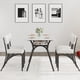 thumbnail image 2 of Moderno 5 - piece dining mesa set con almacenamiento: 43.3 pulgada kitchen mesa y 4 forrado sillas para small - space dining in breakfast nook, apartment o compact homes, 2 of 8
