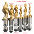 thumbnail image 4 of 12pcs HSS Plated Hex Shank Metric Tap Drill Set for Wood, Plastic, and Aluminum, 4 of 5