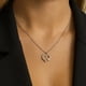 thumbnail image 4 of Collar Corazon De Flor Para Mujer De Plata 925, Medida 45cm., 4 of 5