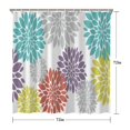 thumbnail image 5 of Yellow Floral and Petal Pattern Shower Curtain 72"x72" ,Bathroom Decorative Shower Curtains Set with 12 Hooks,Modern Waterproof Washable Shower Curtain, 5 of 6