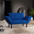thumbnail image 4 of Haydar Extra-wide Modern Loveseat with Metal Legs Turquoise, 4 of 5