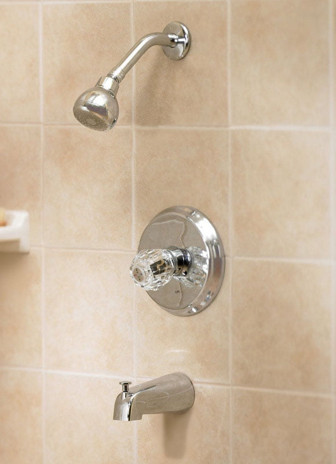 OakBrook Essentials One Handle Tub and Shower Faucet, Chrome