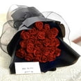 thumbnail image 6 of 7pcs True Touch Faux Silk Roses - Red Long Bendable Stem with Storage Box, Wedding Home Decor Gift, 6 of 6