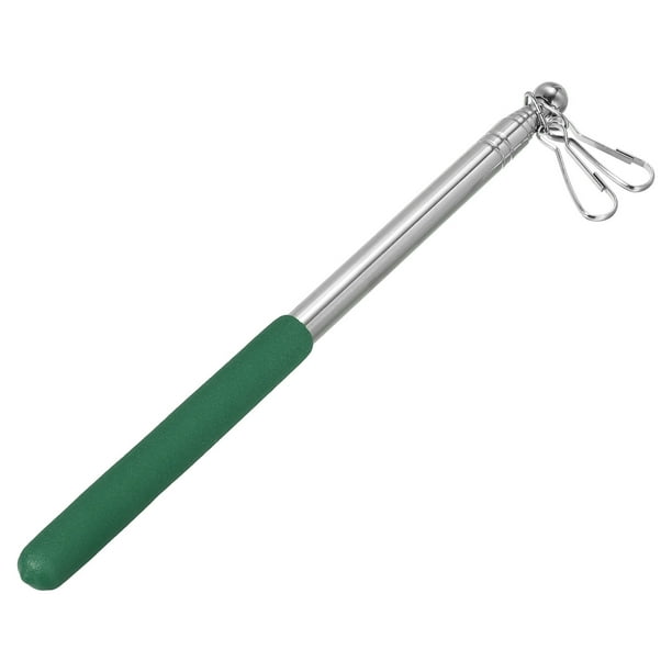 Bastones de bandera telescópicos de mano Uxcell de 4 pies, palo portátil de 6 secciones, verde