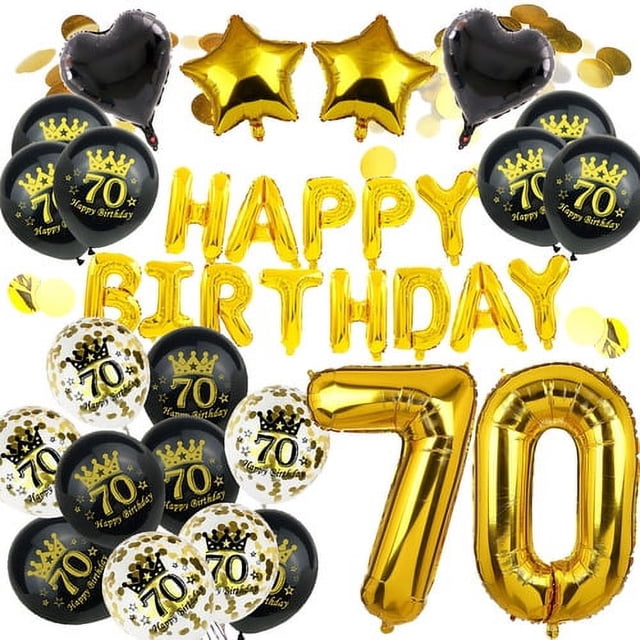 Kit de decoración Amawill Happy 70 Birthday Set 70 años