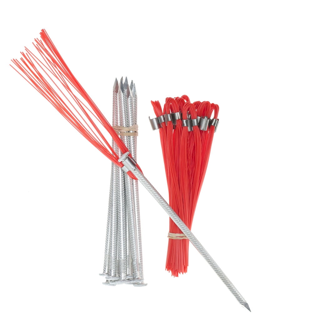 Trail Chasers Ground Markers Orange 6 Inch Marking Whiskers with