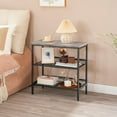 thumbnail image 5 of Side Table, 3-Tier Narrow End Table, Nightstand with 2 Flat or Slant Adjustable Shelves for Small Spaces, Hallway, Living Room, Bedroom, Sturdy, Easy Assembly, Greige and Black, 5 of 16